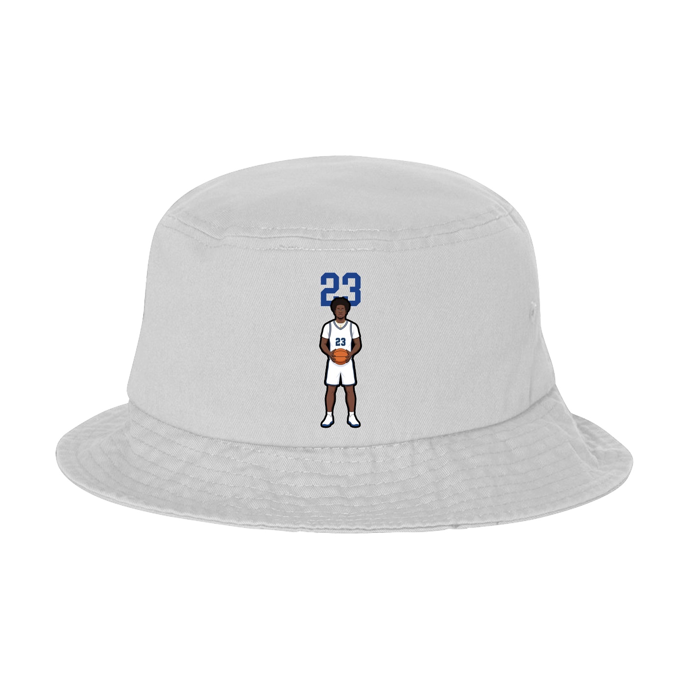 Bucket Cap — Number Top in White