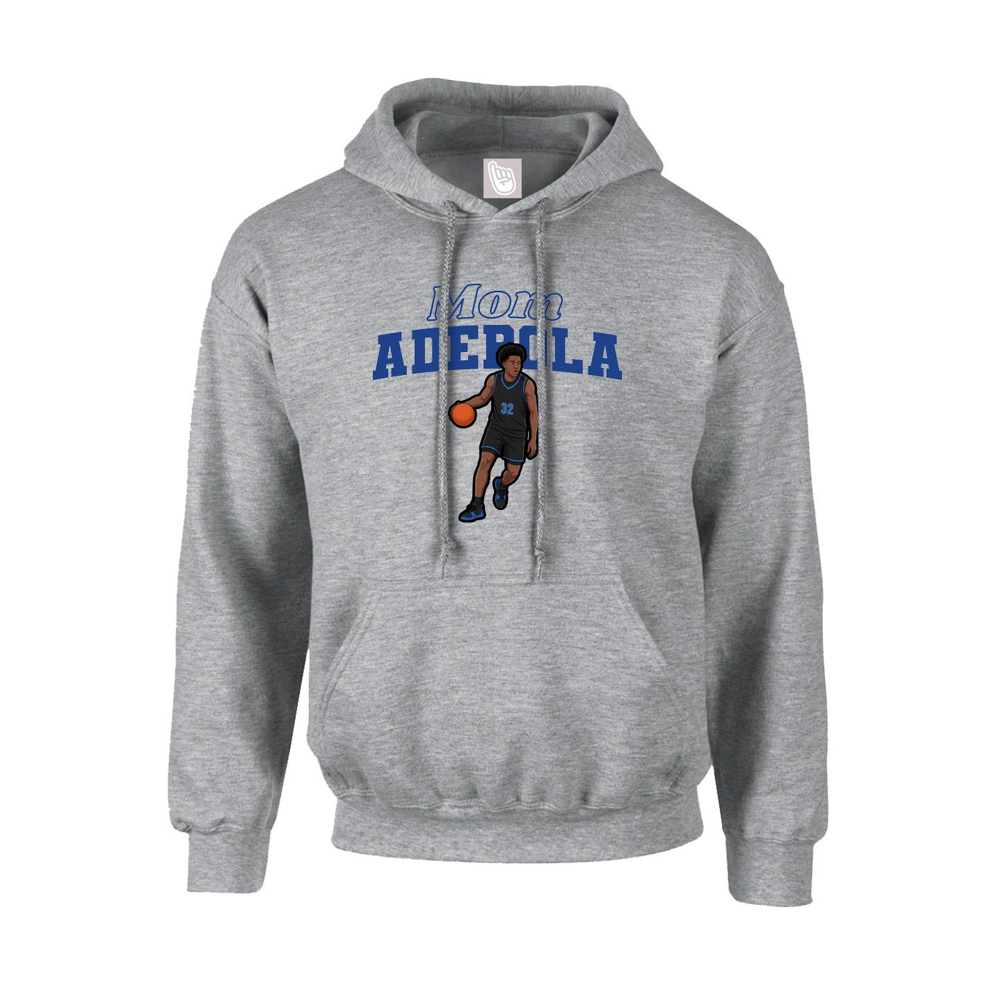 Youth Hoodie — Mothers Day Block in Grey