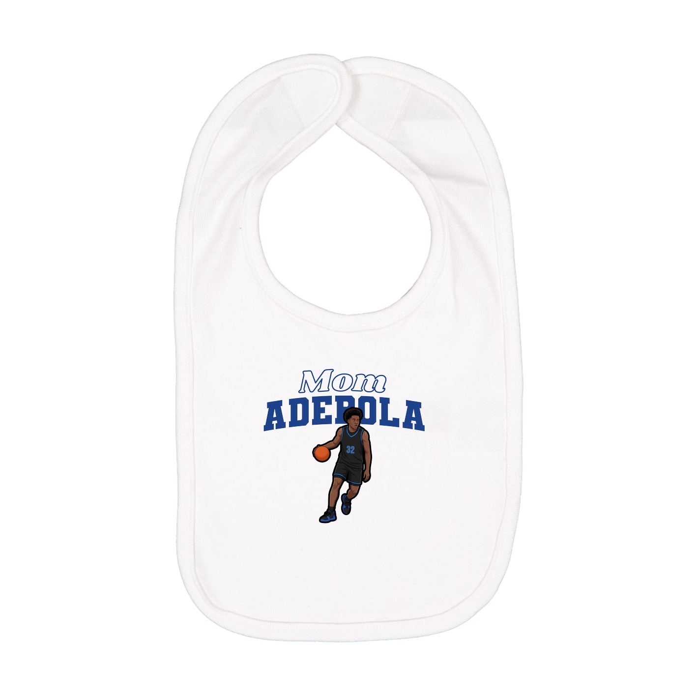 Infant Bib — Mothers Day Block in White