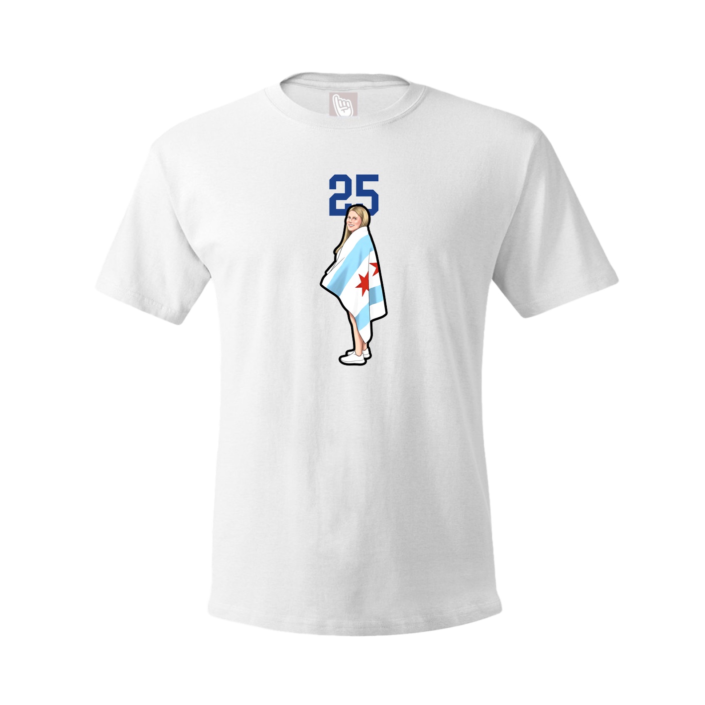 Youth Tee — Number Top in White