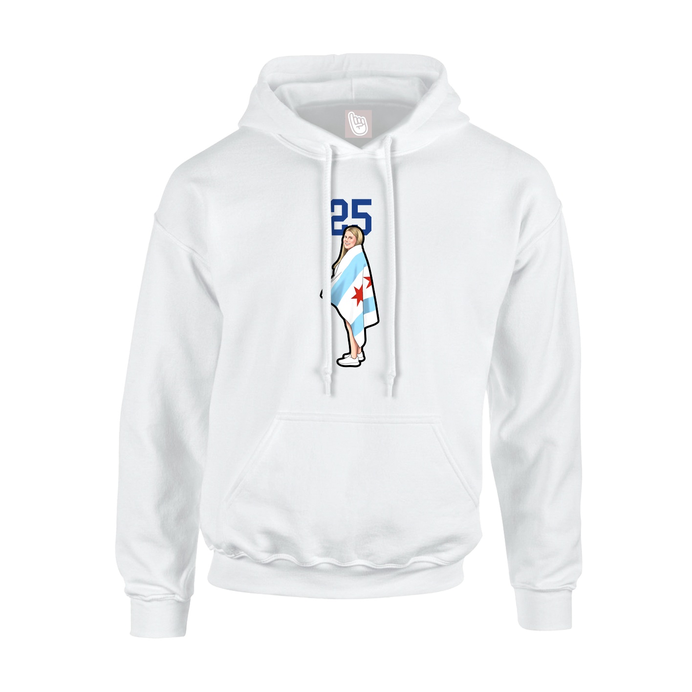 Hoodie — Number Top in White