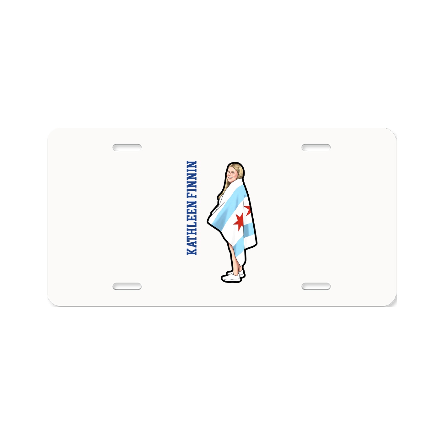 License Plate — Name Vertical in Classic