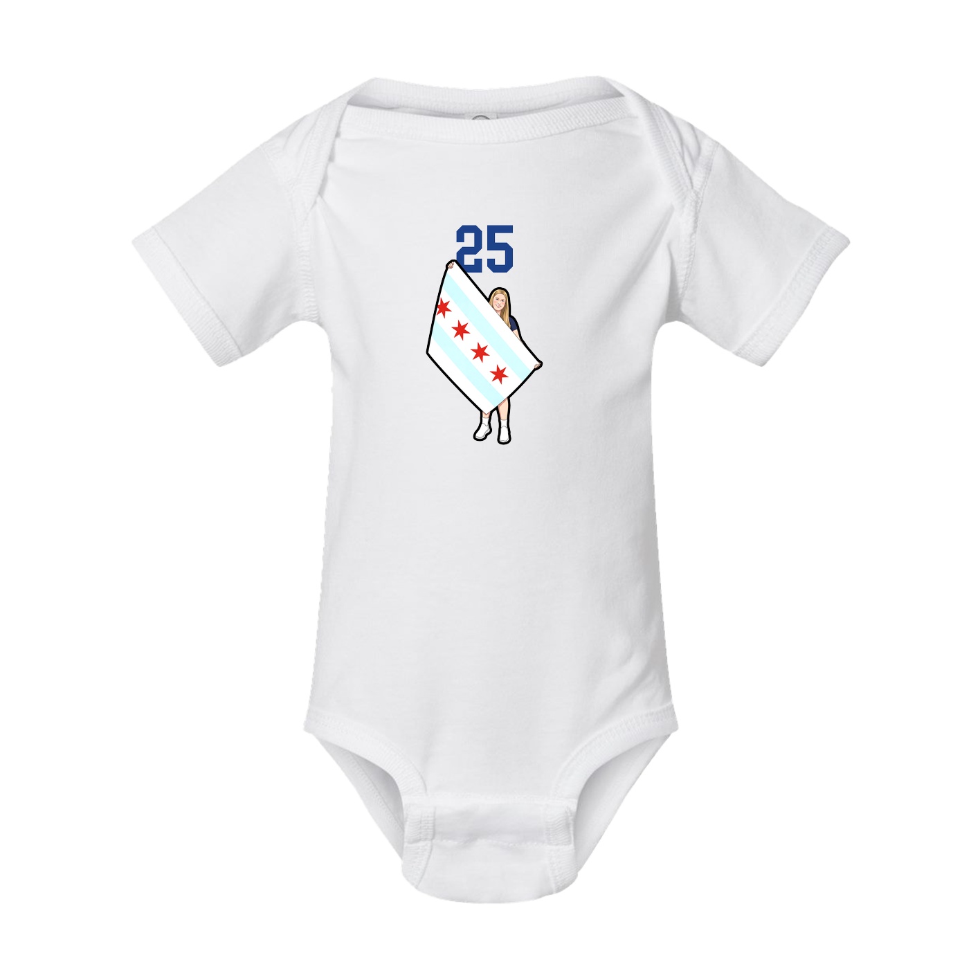 Baby Onesie — Number Top in White