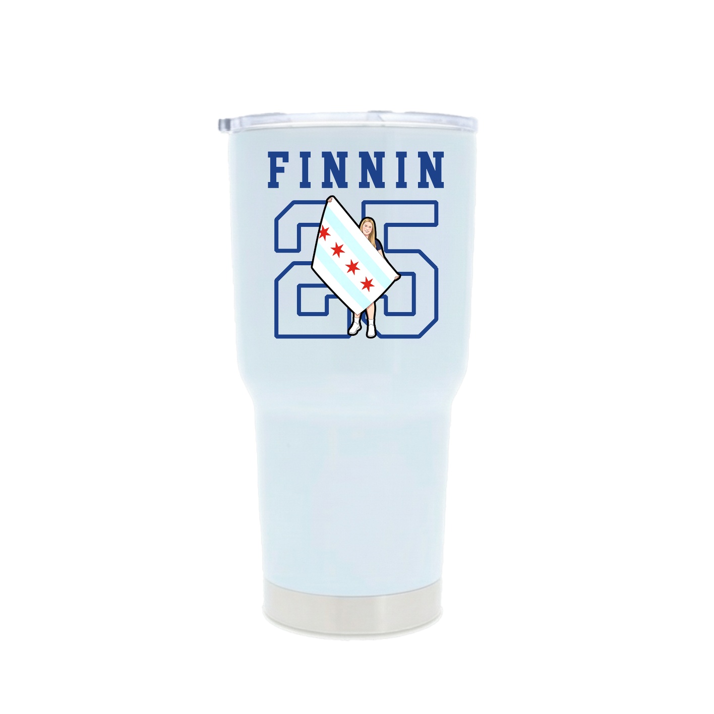 30oz Stainless Steel Tumbler — Shirsey in White