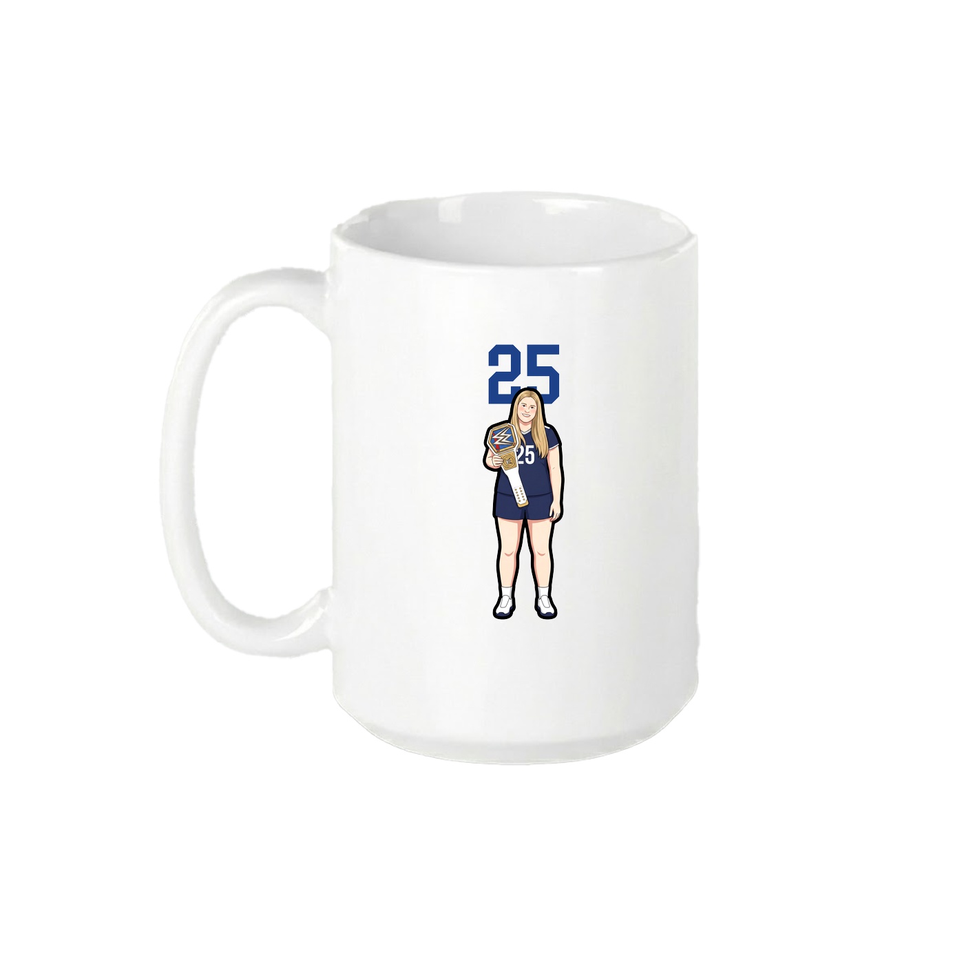 15oz Coffee Mug — Number Top in White