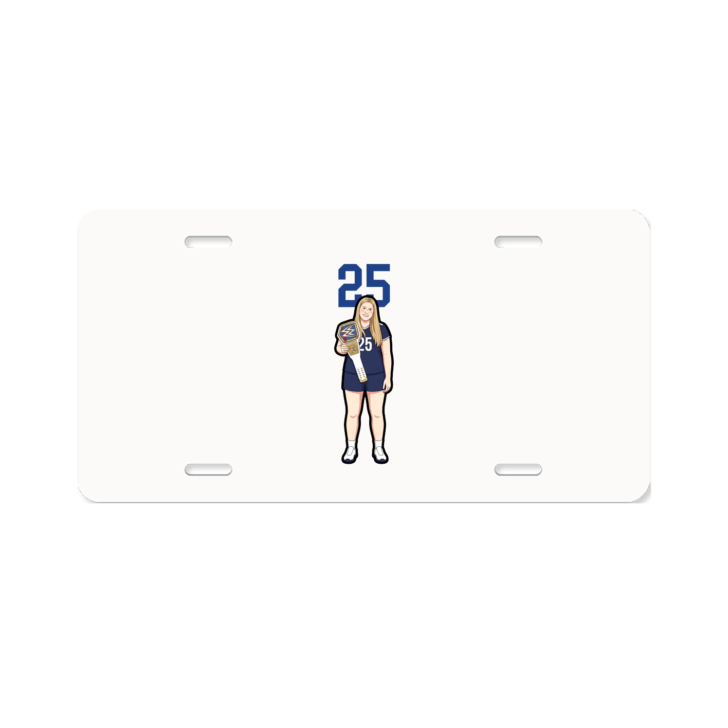 License Plate — Number Top in Classic