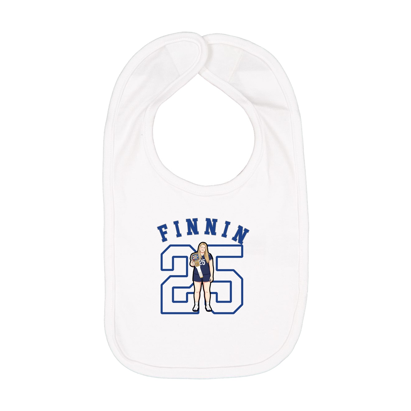 Infant Bib — Shirsey Arch in White