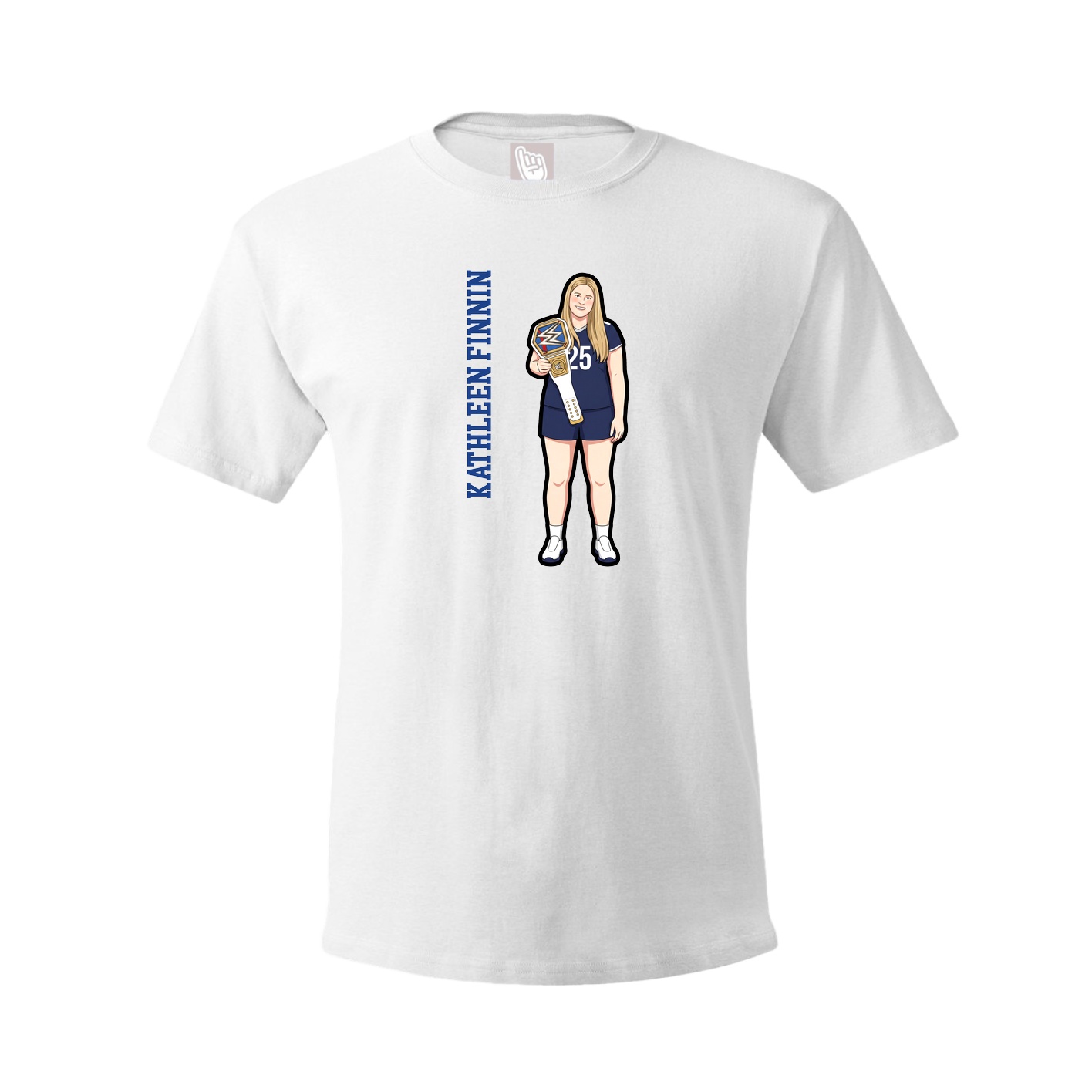 Tee — Name Vertical in White