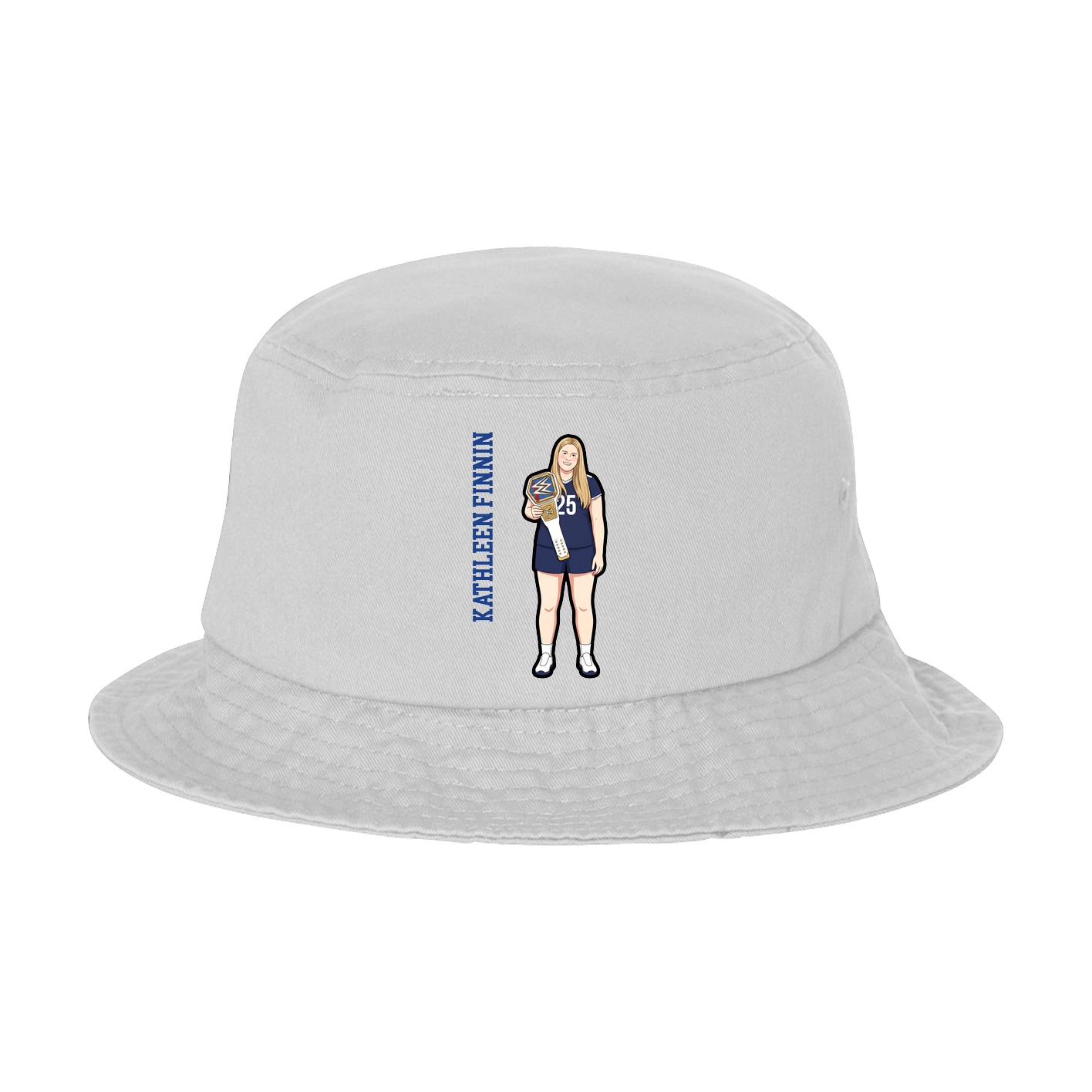 Bucket Cap — Name Vertical in White
