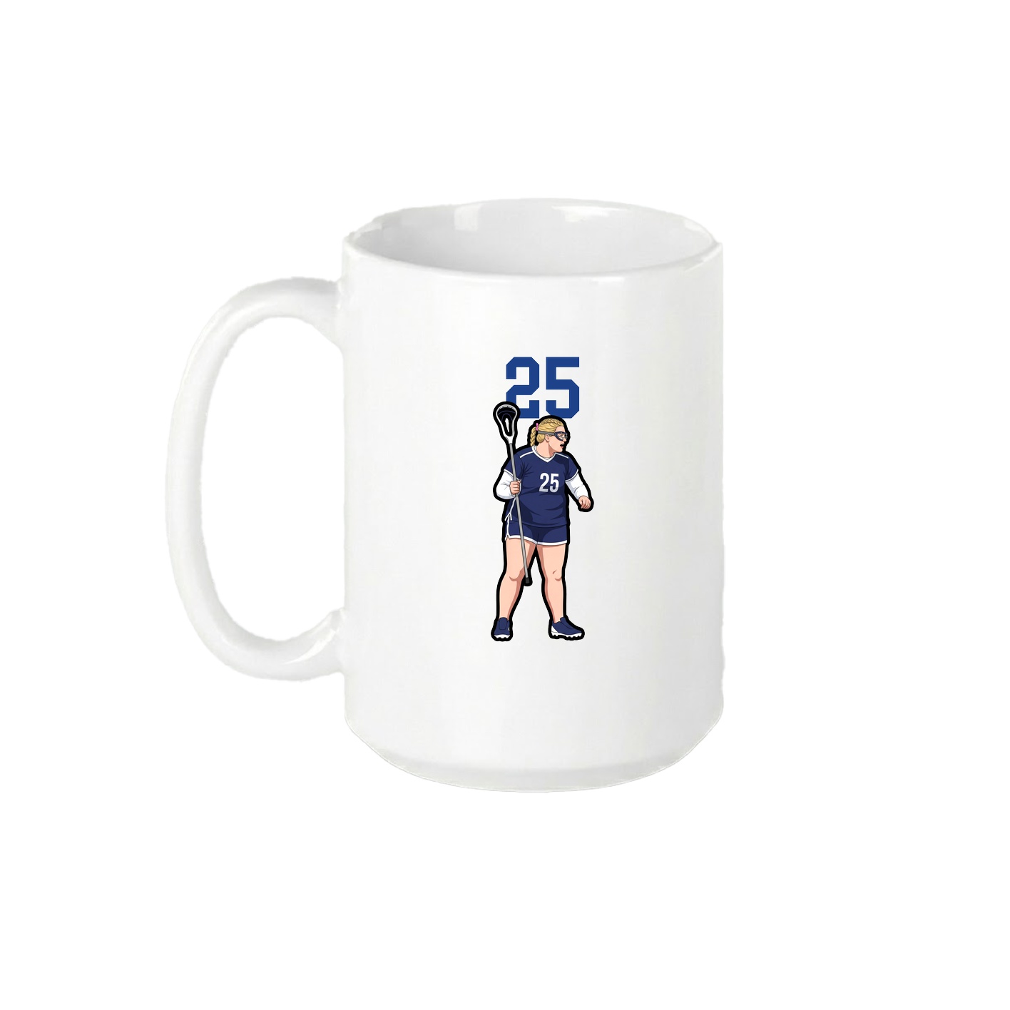 15oz Coffee Mug — Number Top in White