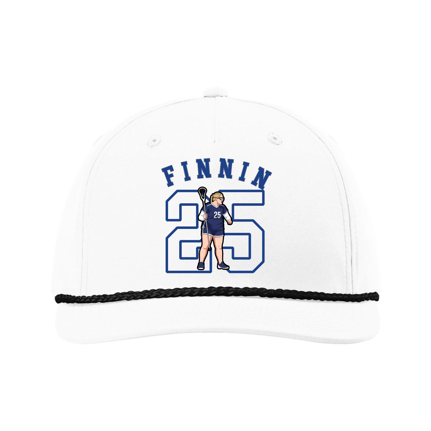 Five-Panel Classic Rope Cap — Shirsey Arch in White