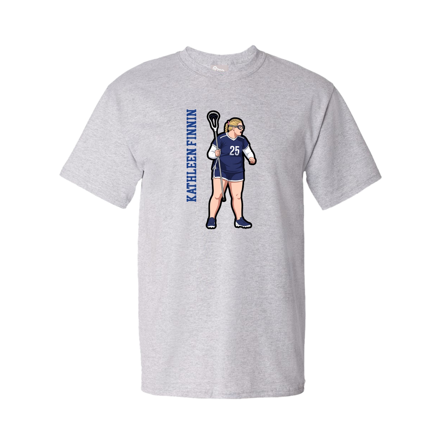Youth Tee — Name Vertical in Grey