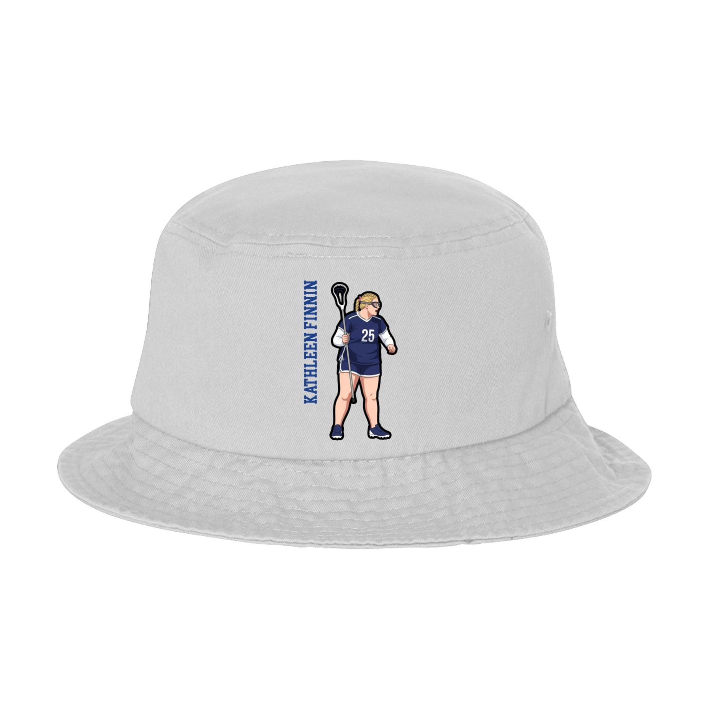 Bucket Cap — Name Vertical in White