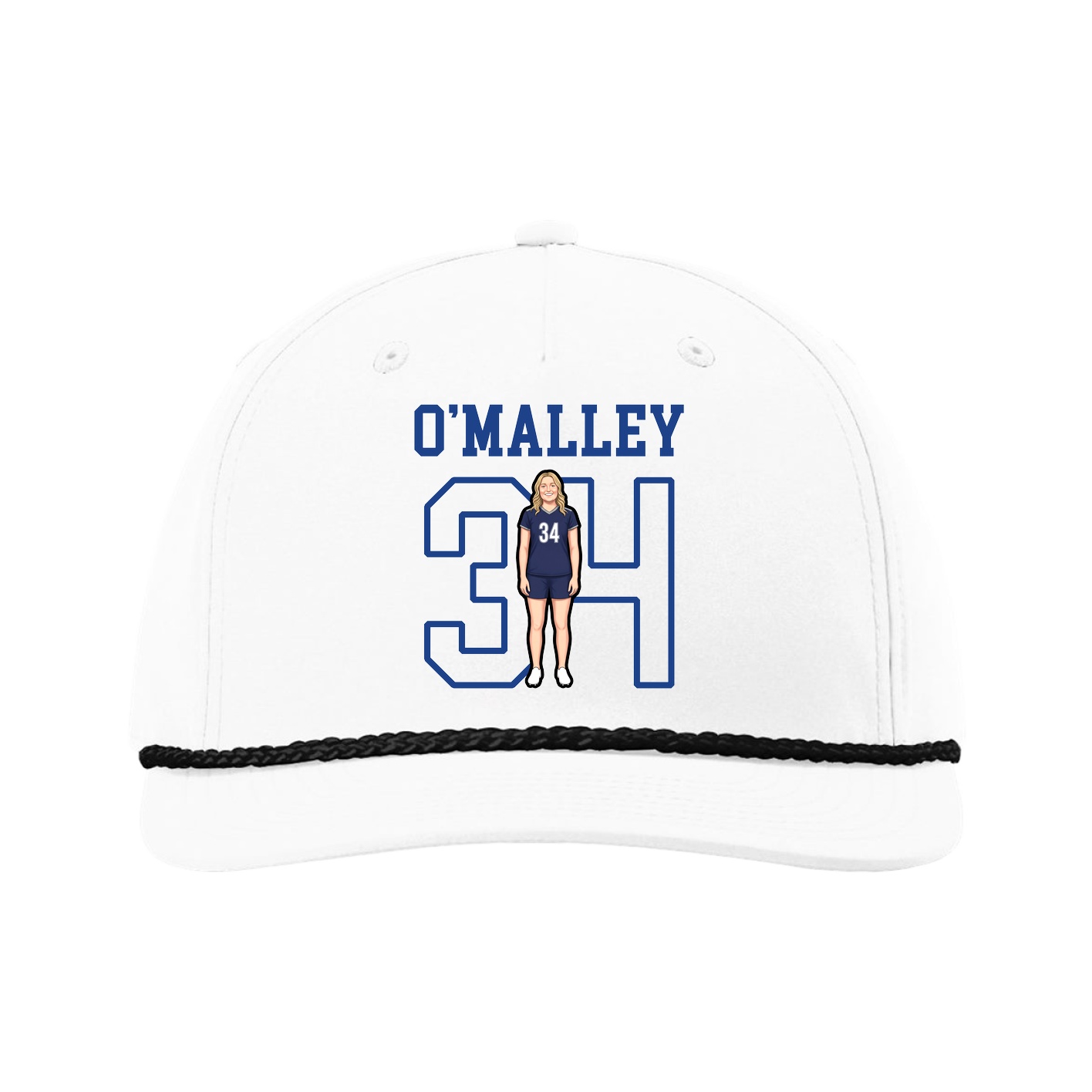 Five-Panel Classic Rope Cap — Shirsey in White