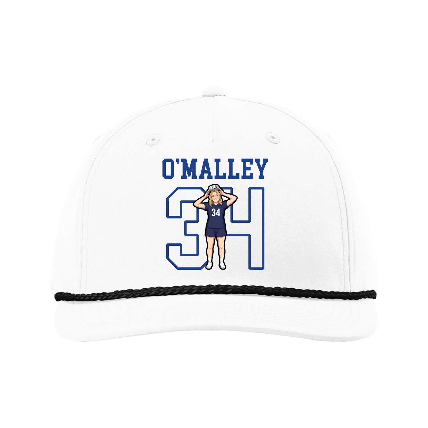 Five-Panel Classic Rope Cap — Shirsey in White