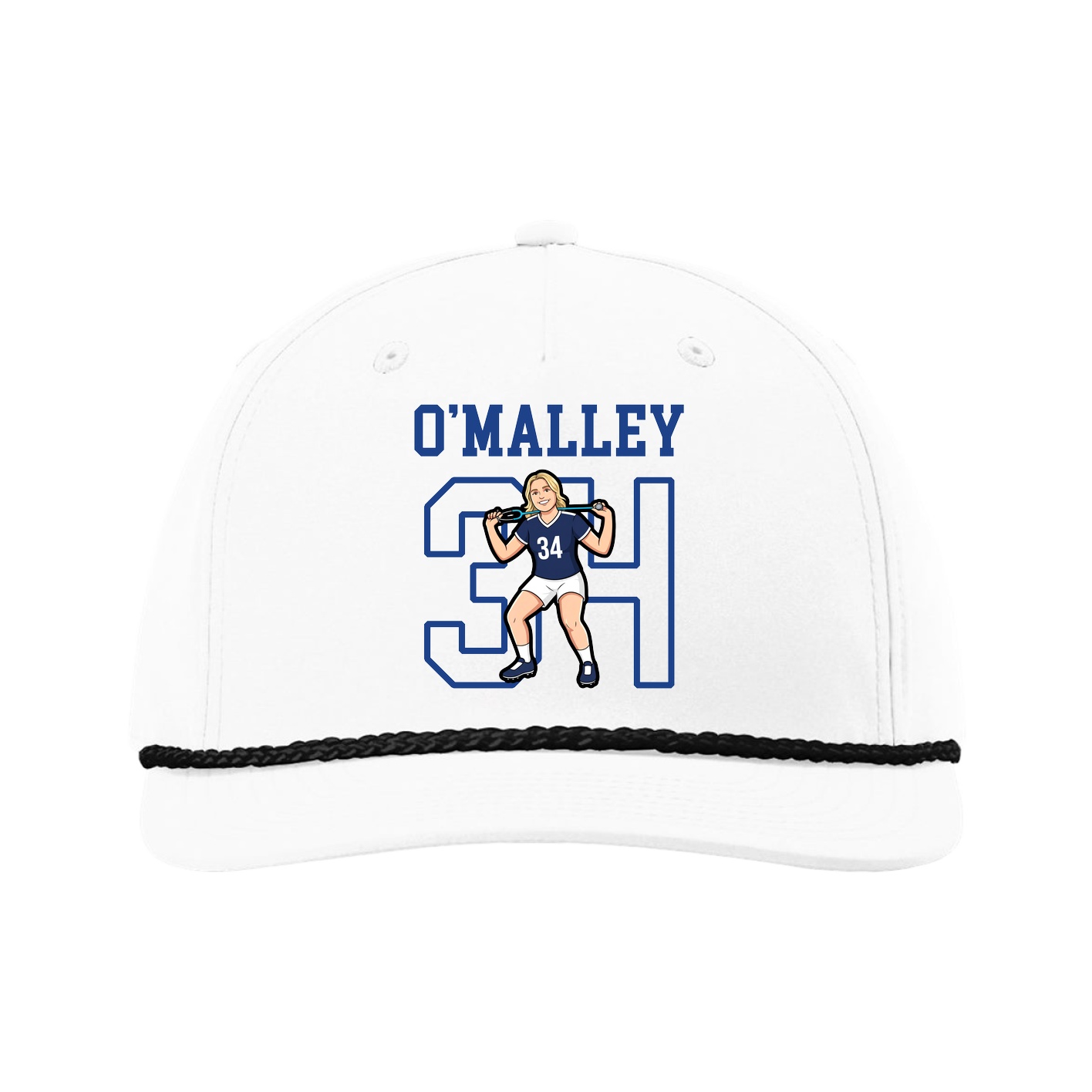 Five-Panel Classic Rope Cap — Shirsey in White