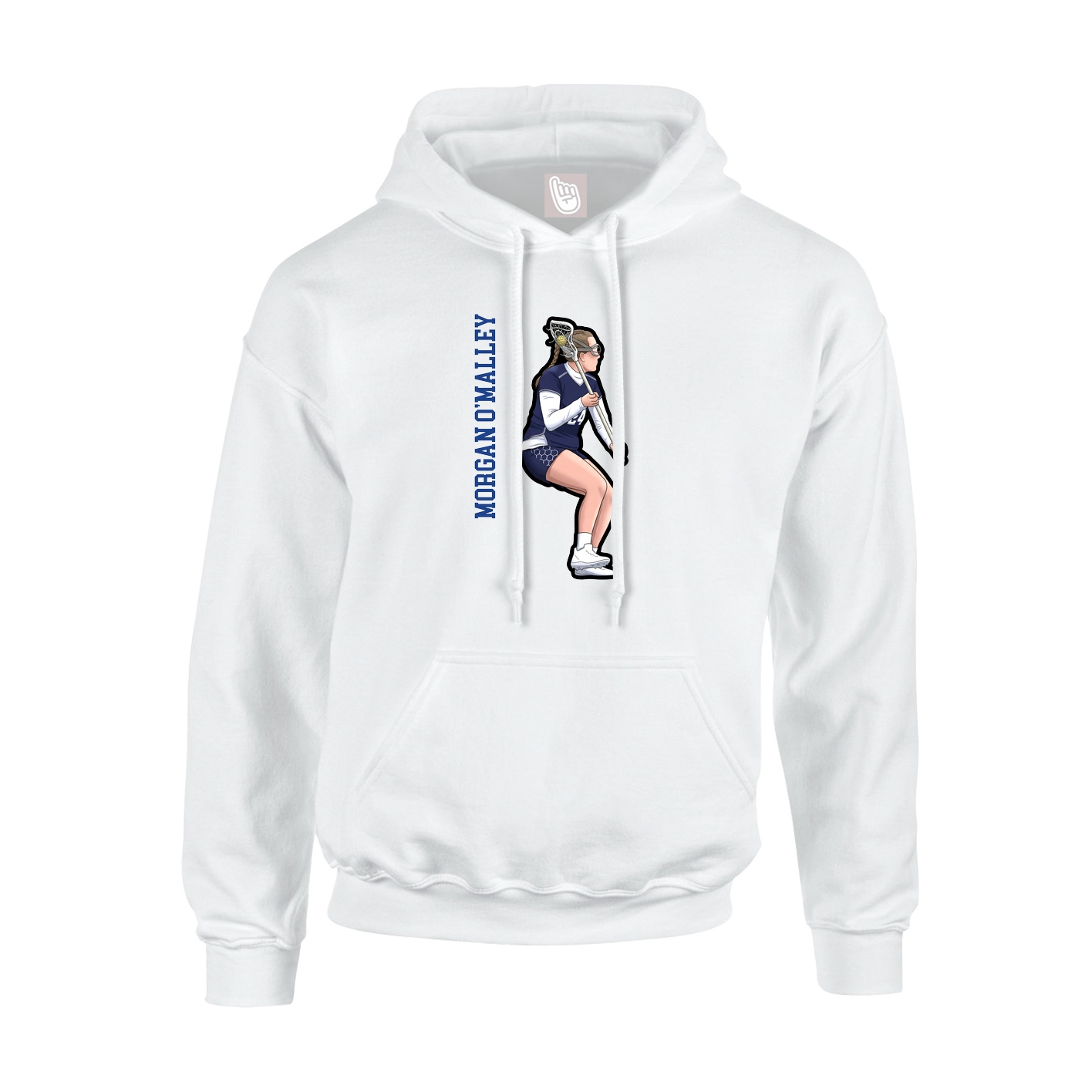 Hoodie — Name Vertical in White