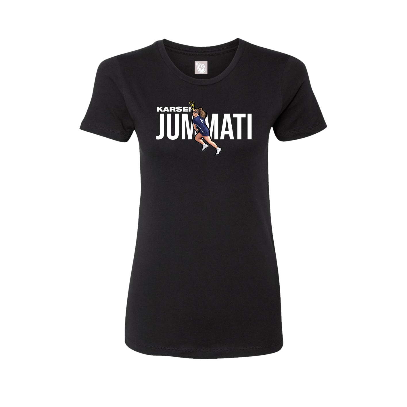 Fitted Women's Tee — Player Name in Black