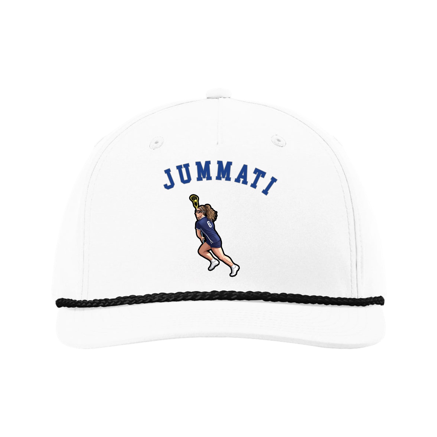 Five-Panel Classic Rope Cap — Shirsey Arch in White