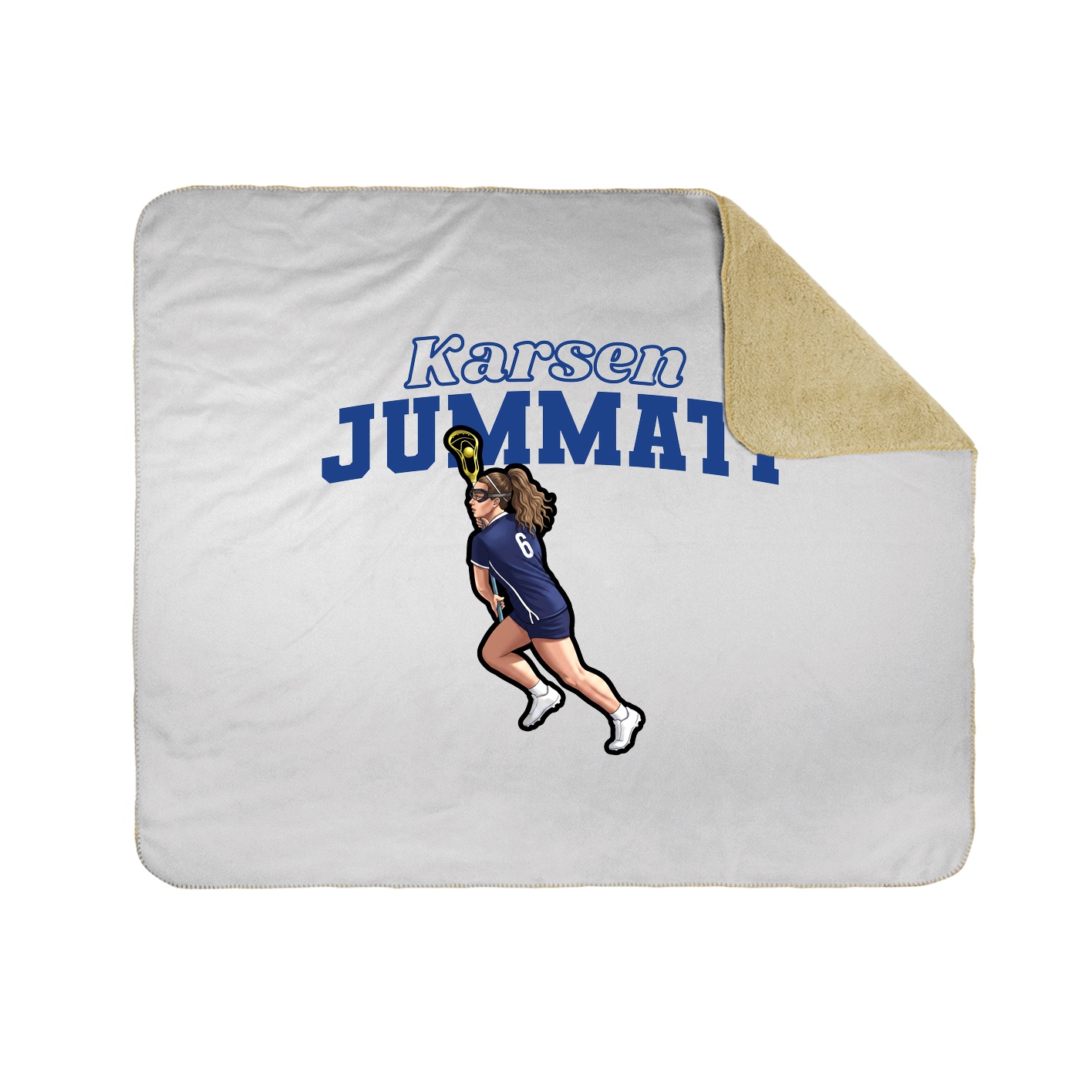Throw Blanket — Name Arch in White