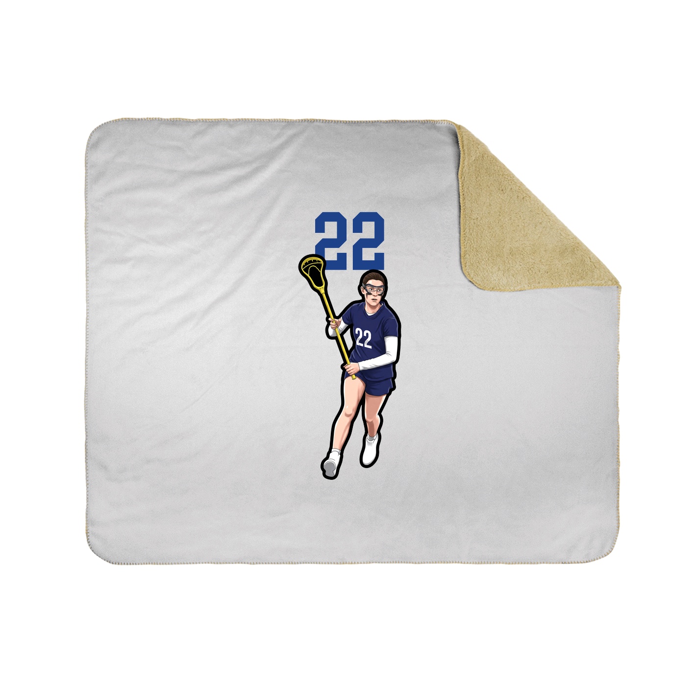 Throw Blanket — Number Top in White