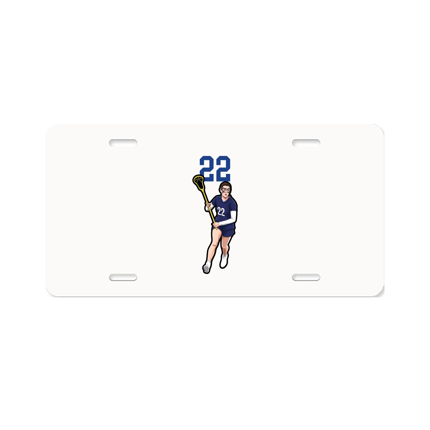 License Plate — Number Top in Classic