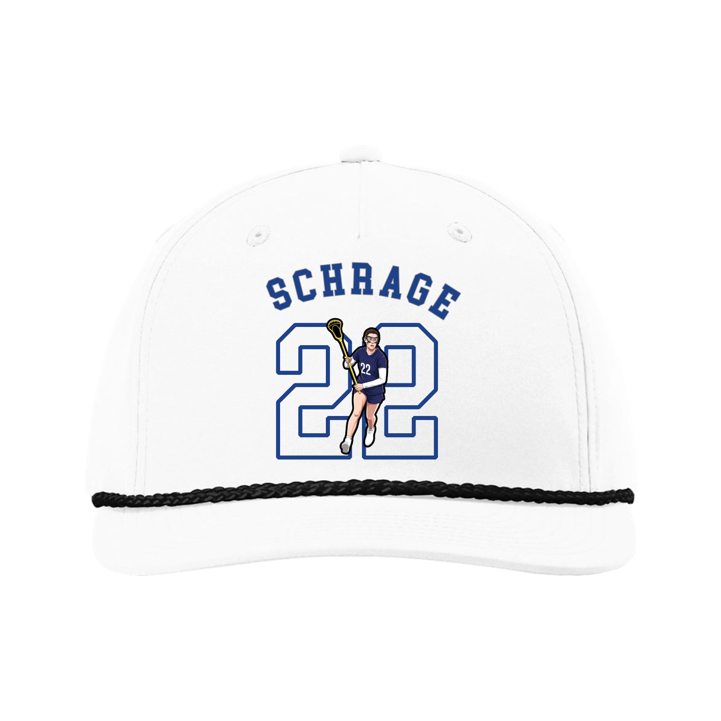 Five-Panel Classic Rope Cap — Shirsey Arch in White