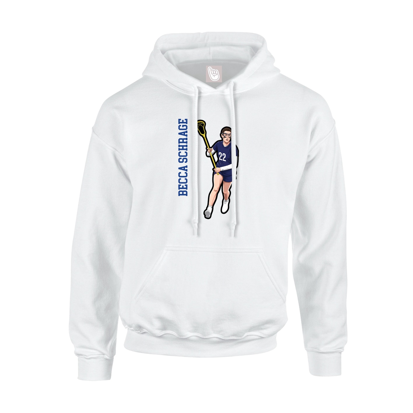 Hoodie — Name Vertical in White