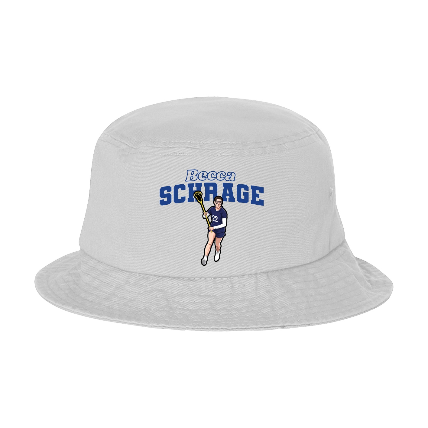 Bucket Cap — Name Arch in White