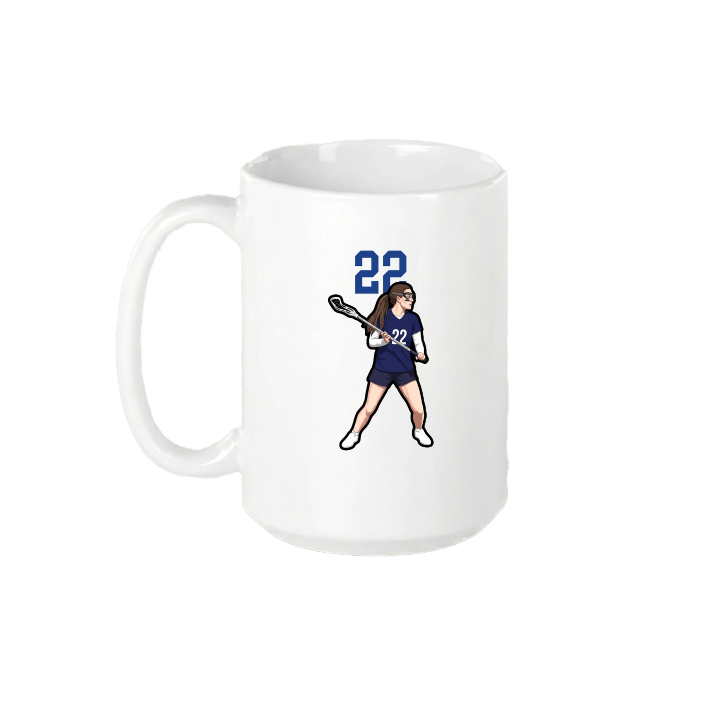 15oz Coffee Mug — Number Top in White