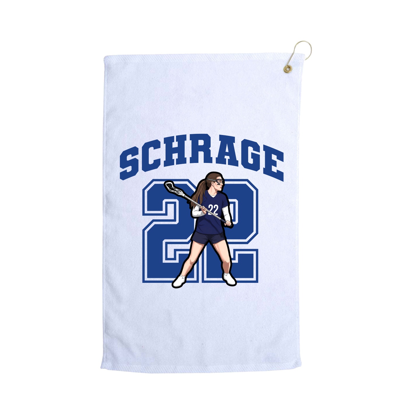 Golf Towel — Number in White