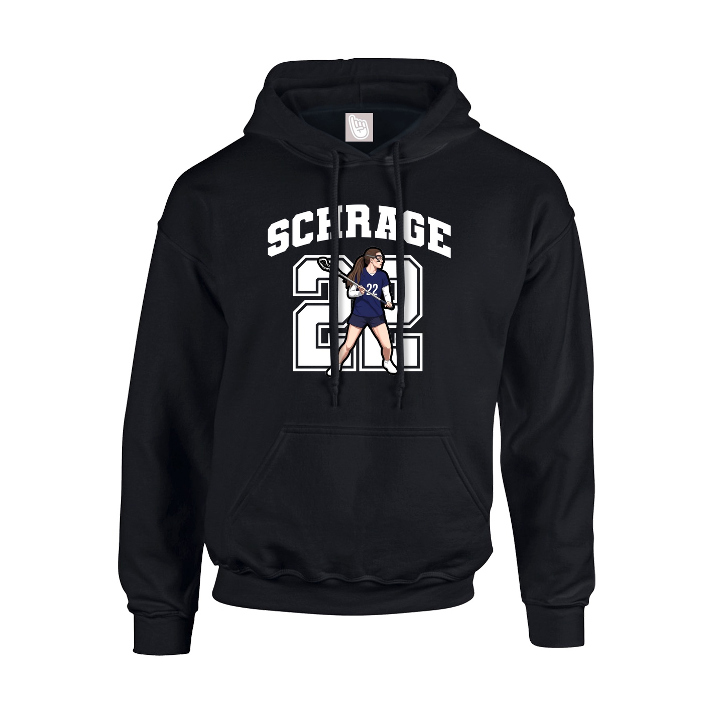 Hoodie — Number in Black