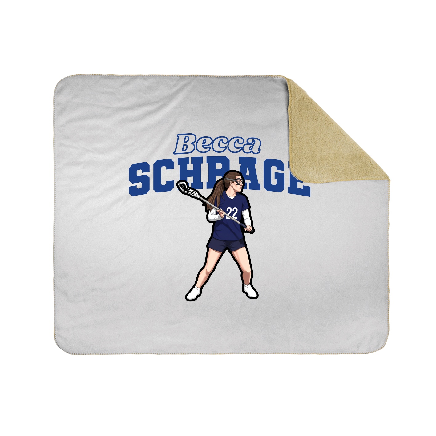 Throw Blanket — Name Arch in White