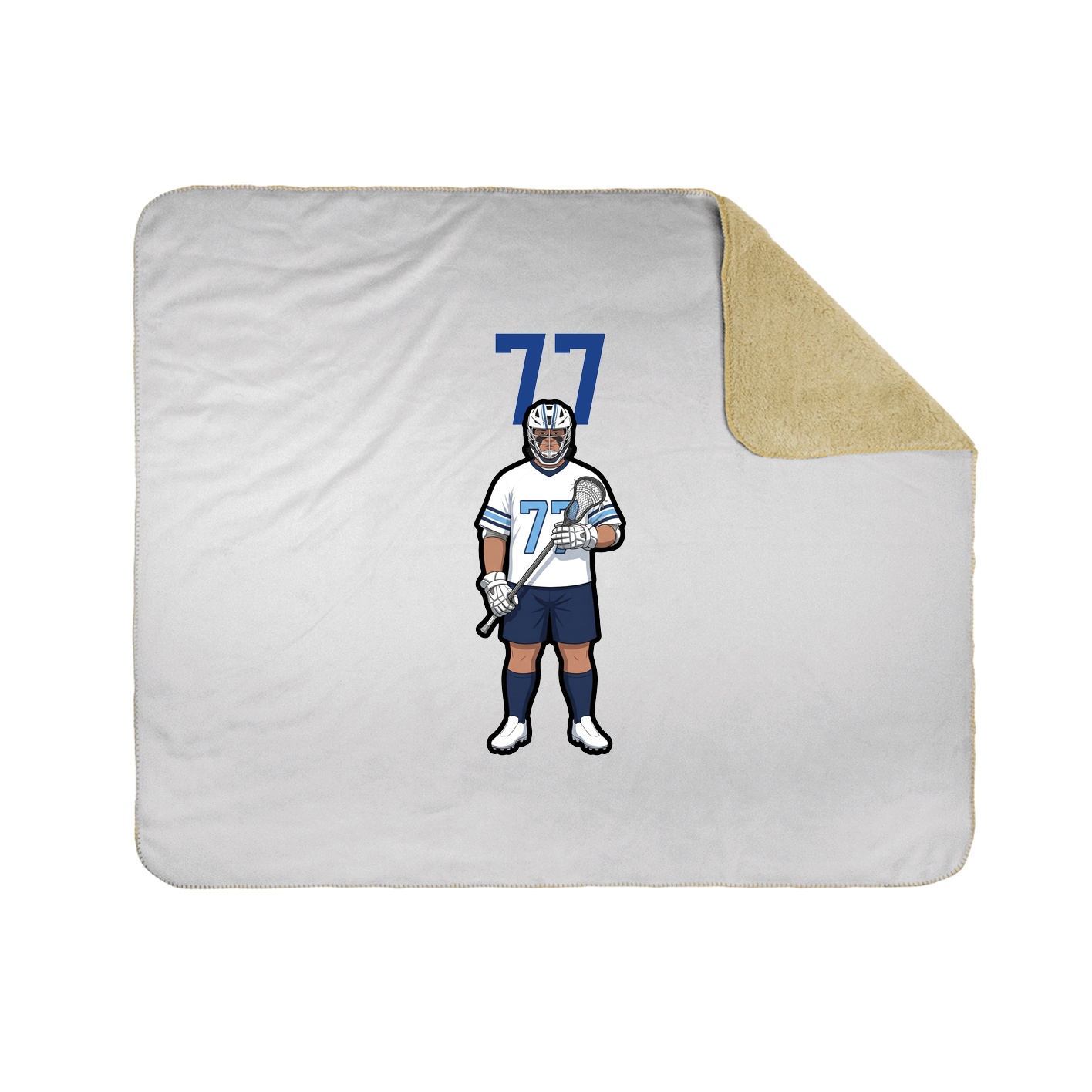Throw Blanket — Number Top in White