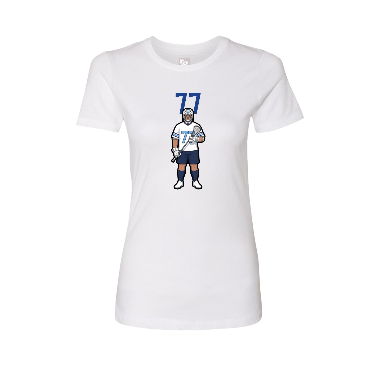 Fitted Women's Tee — Number Top in White