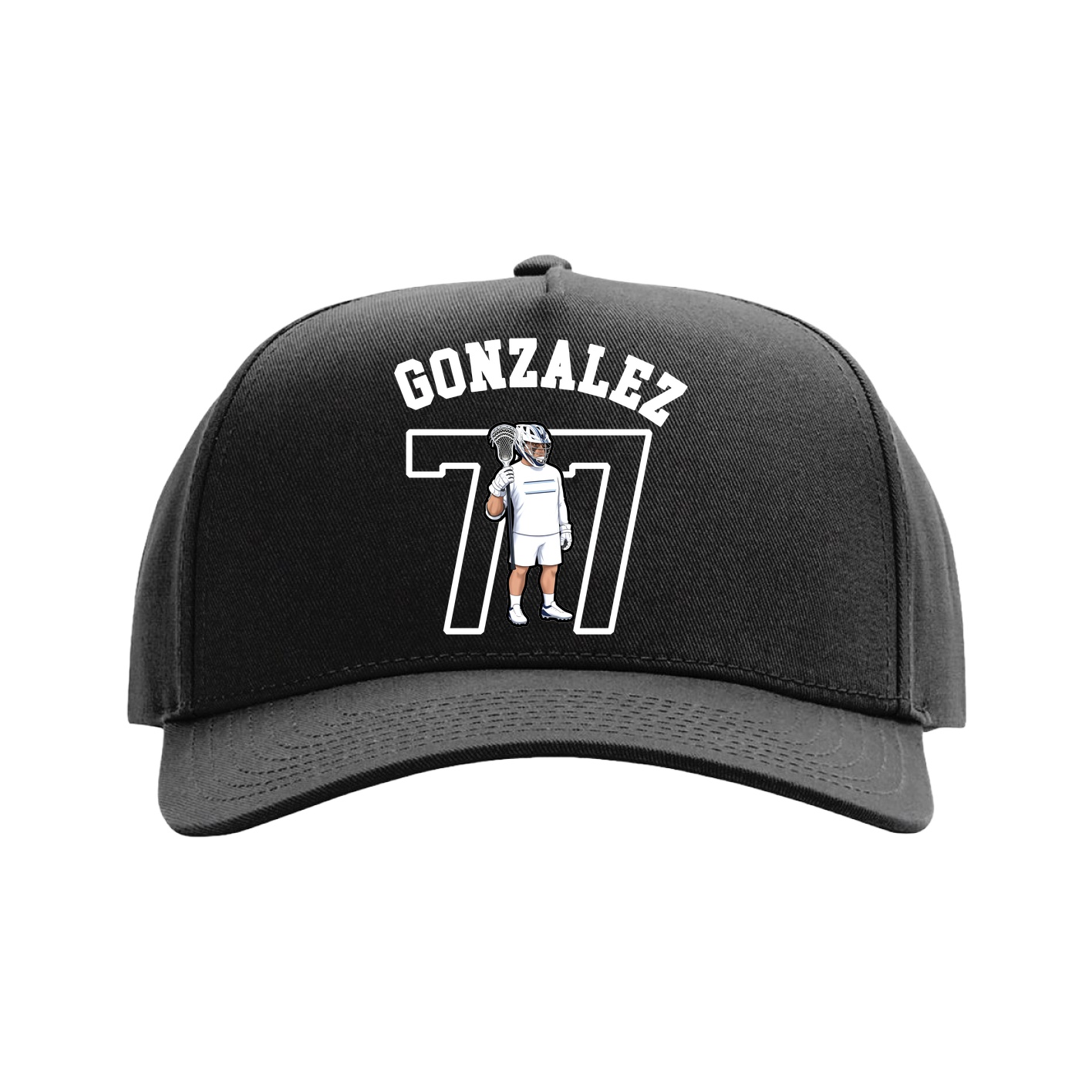 Full Fabric Five-Panel Champ Cap — Shirsey Arch in Black