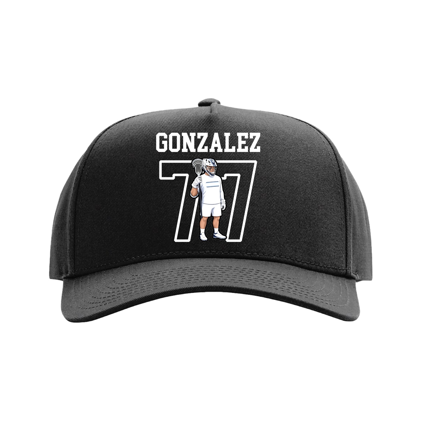 Full Fabric Five-Panel Champ Cap — Shirsey in Black
