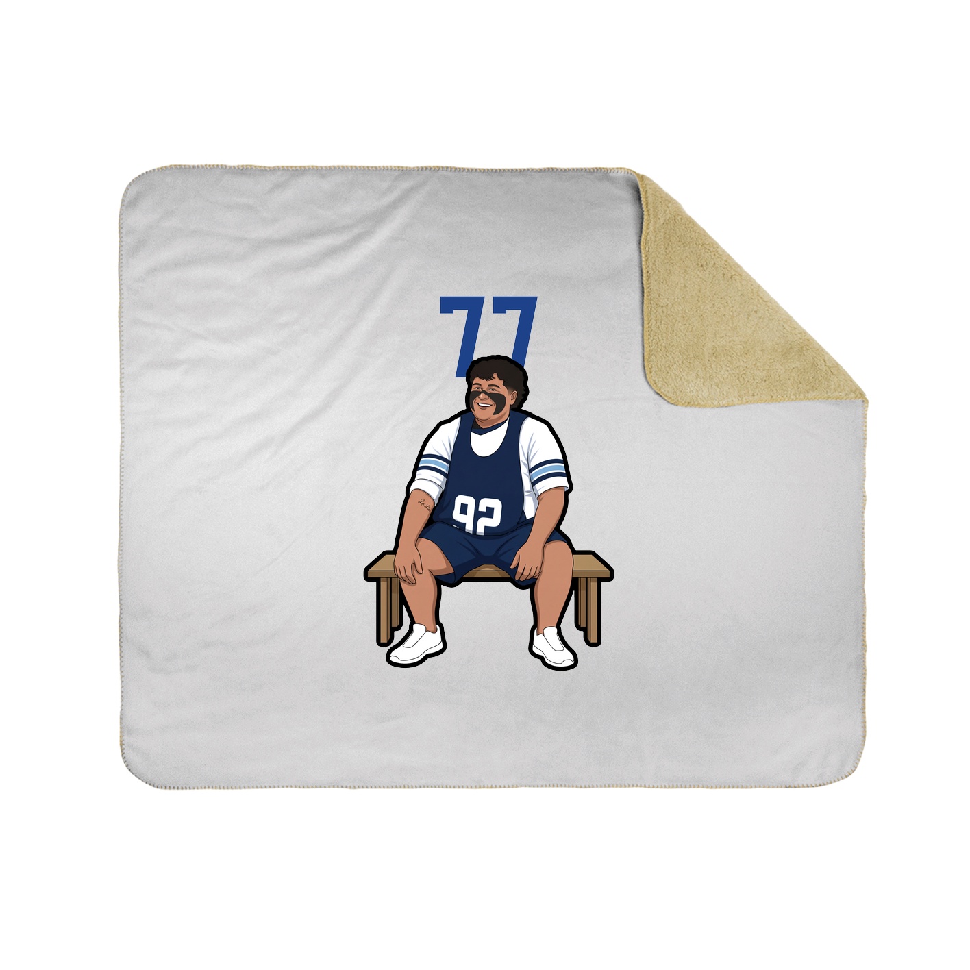 Throw Blanket — Number Top in White