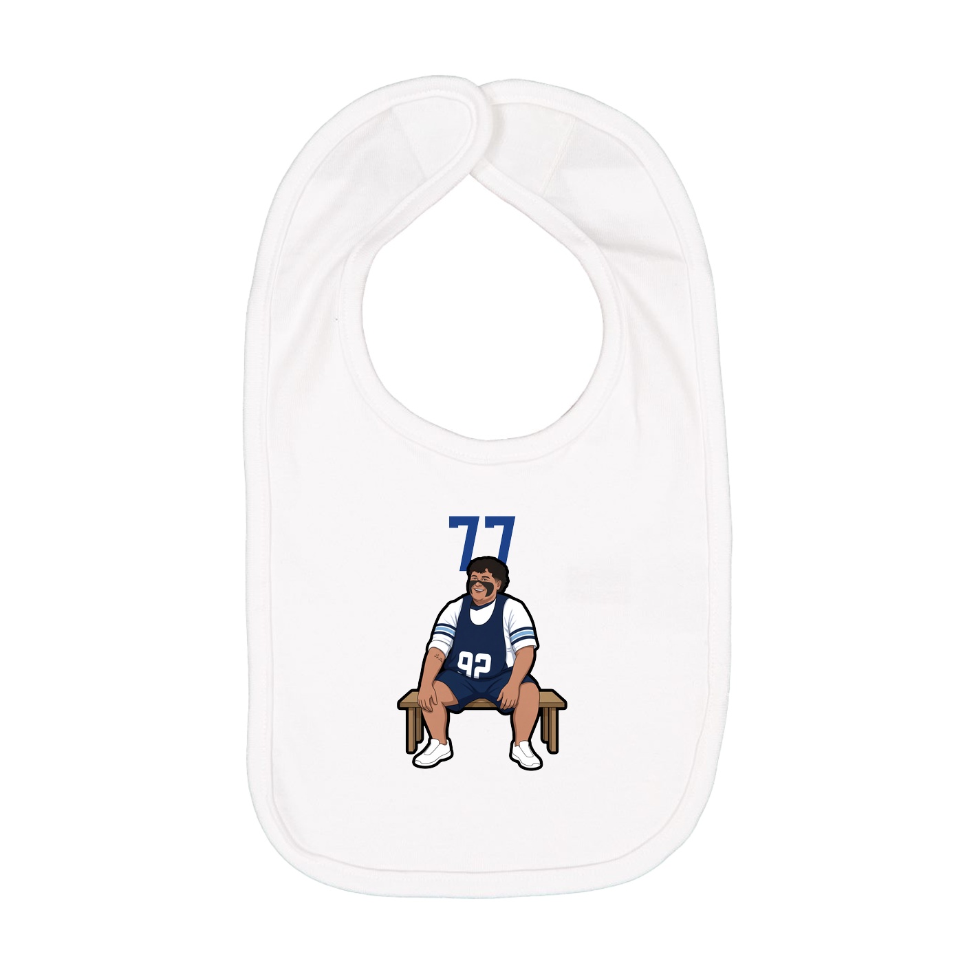 Infant Bib — Number Top in White