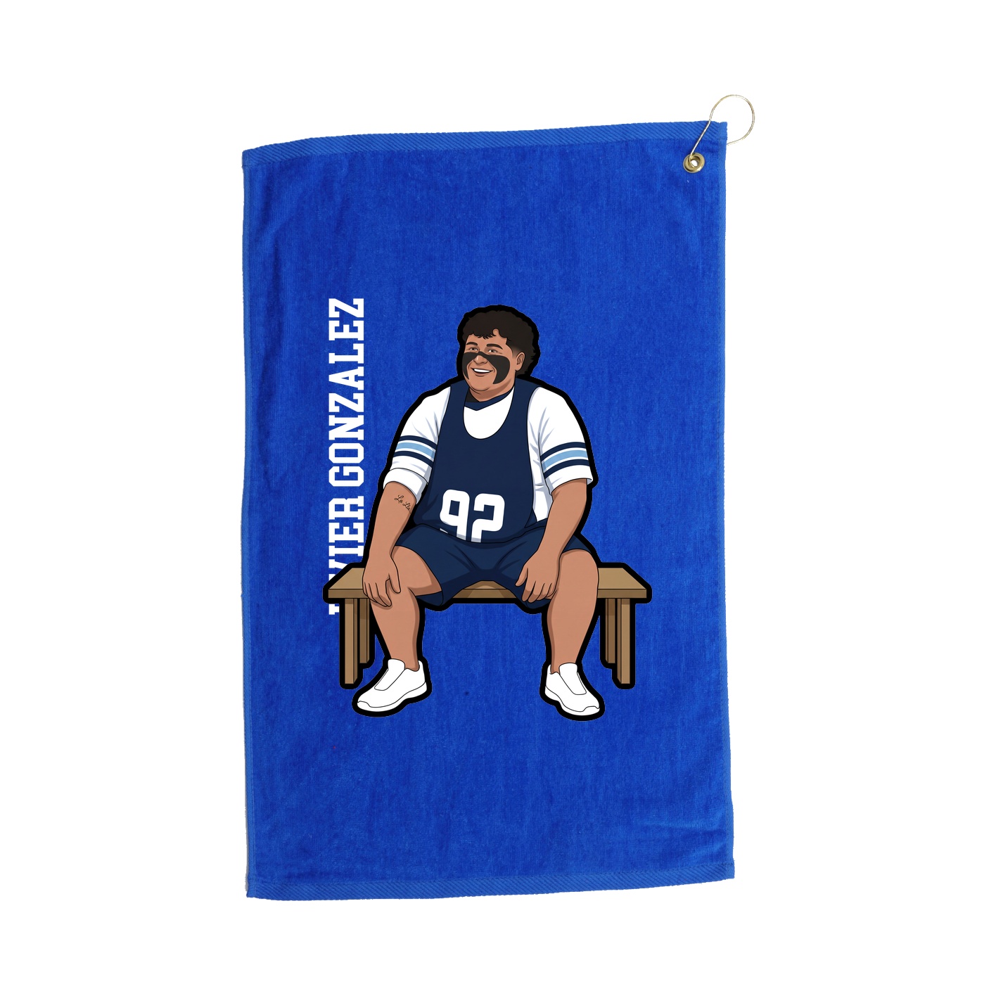 Golf Towel — Name Vertical in Royal