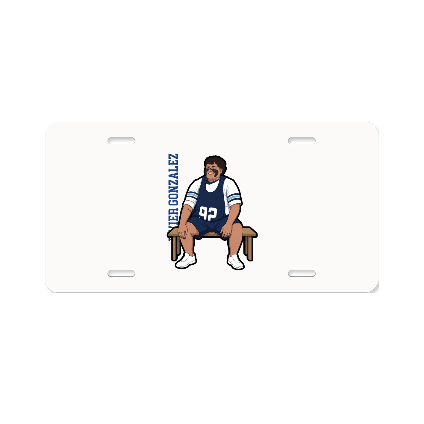 License Plate — Name Vertical in Classic