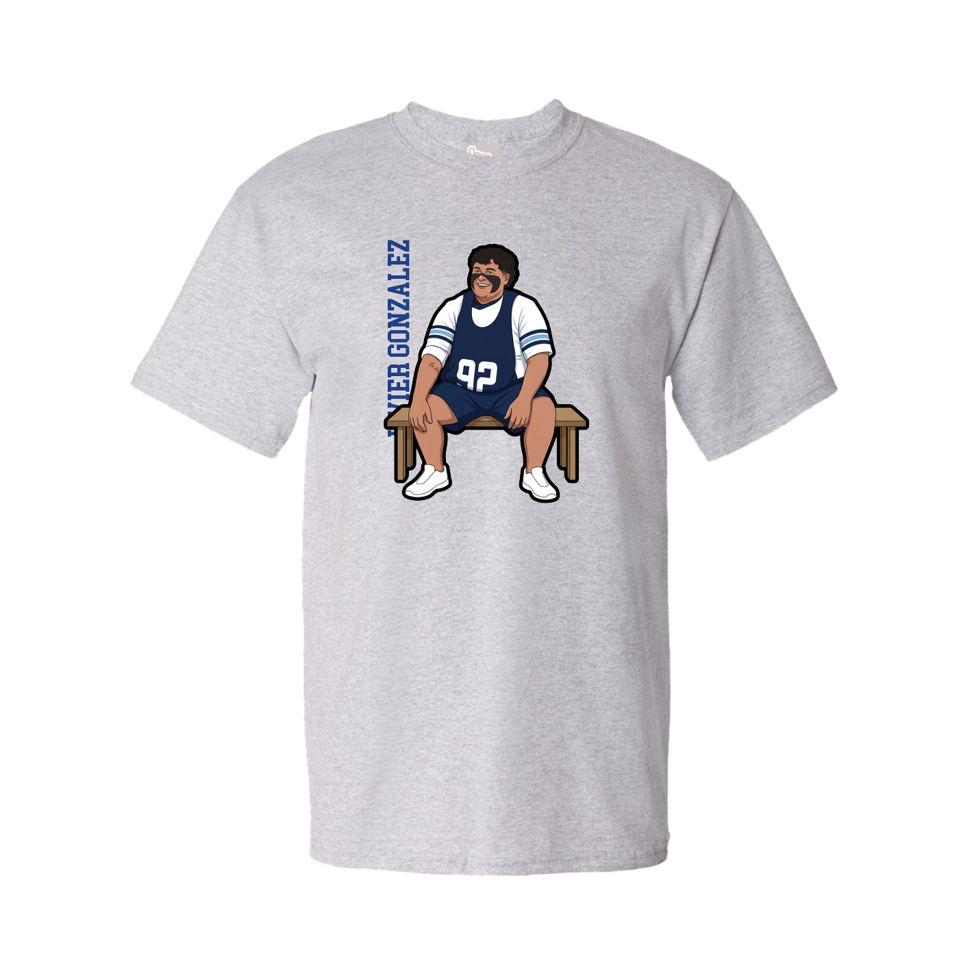 Youth Tee — Name Vertical in Grey