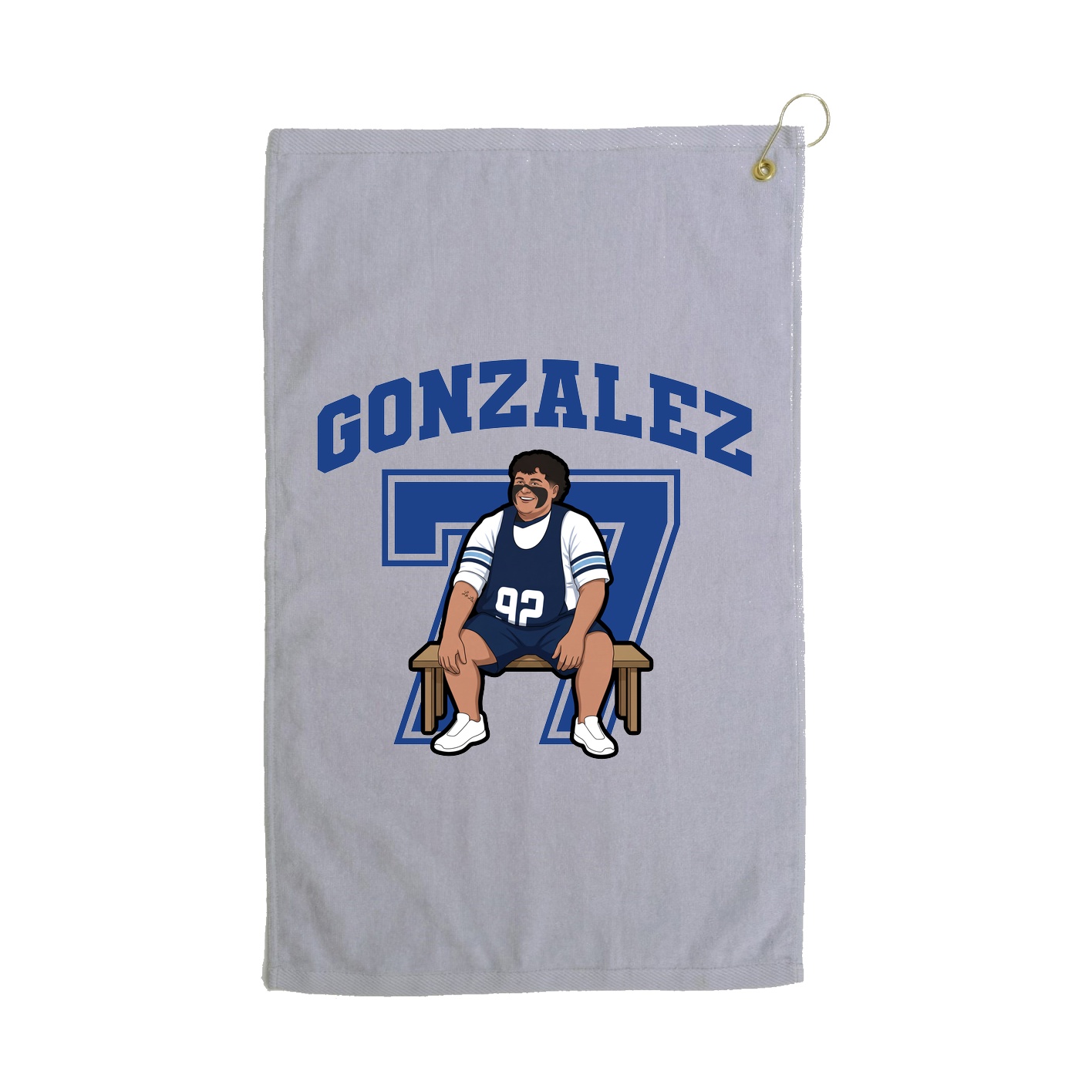Golf Towel — Number in Grey