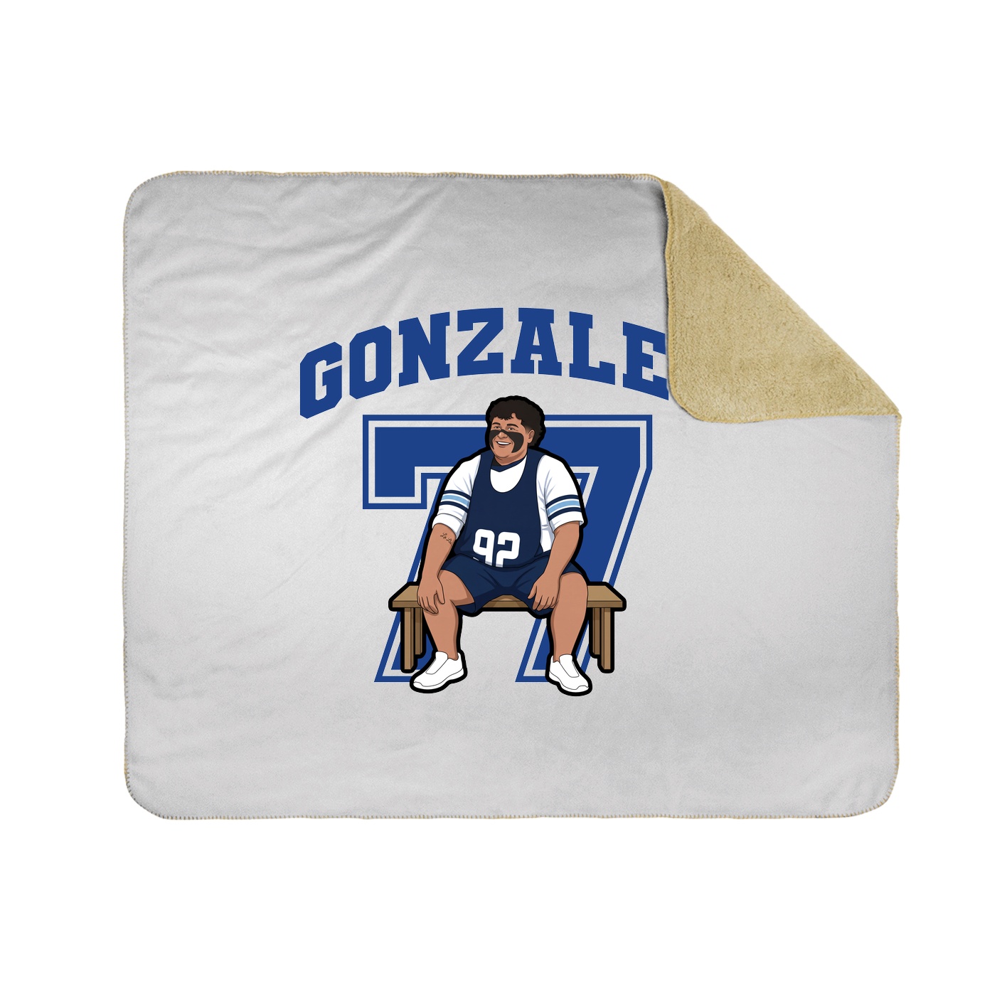 Throw Blanket — Number in White