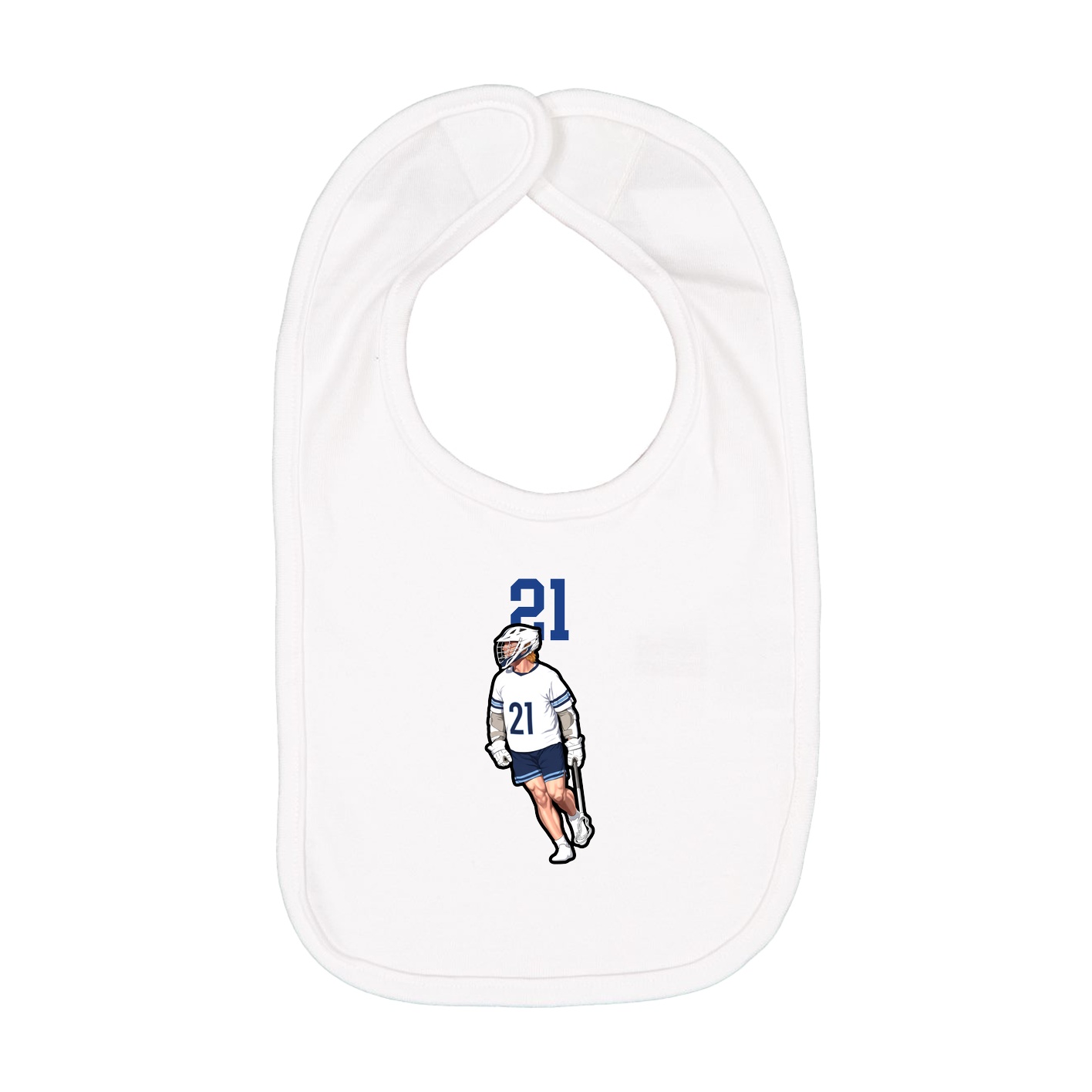 Infant Bib — Number Top in White