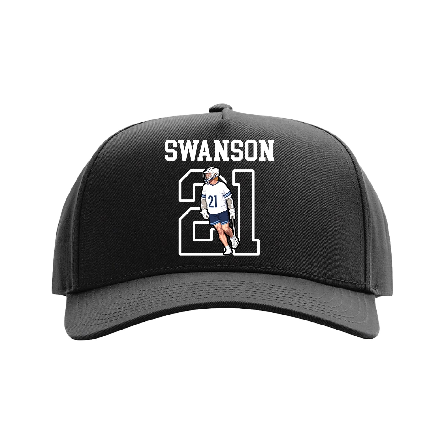 Full Fabric Five-Panel Champ Cap — Shirsey in Black