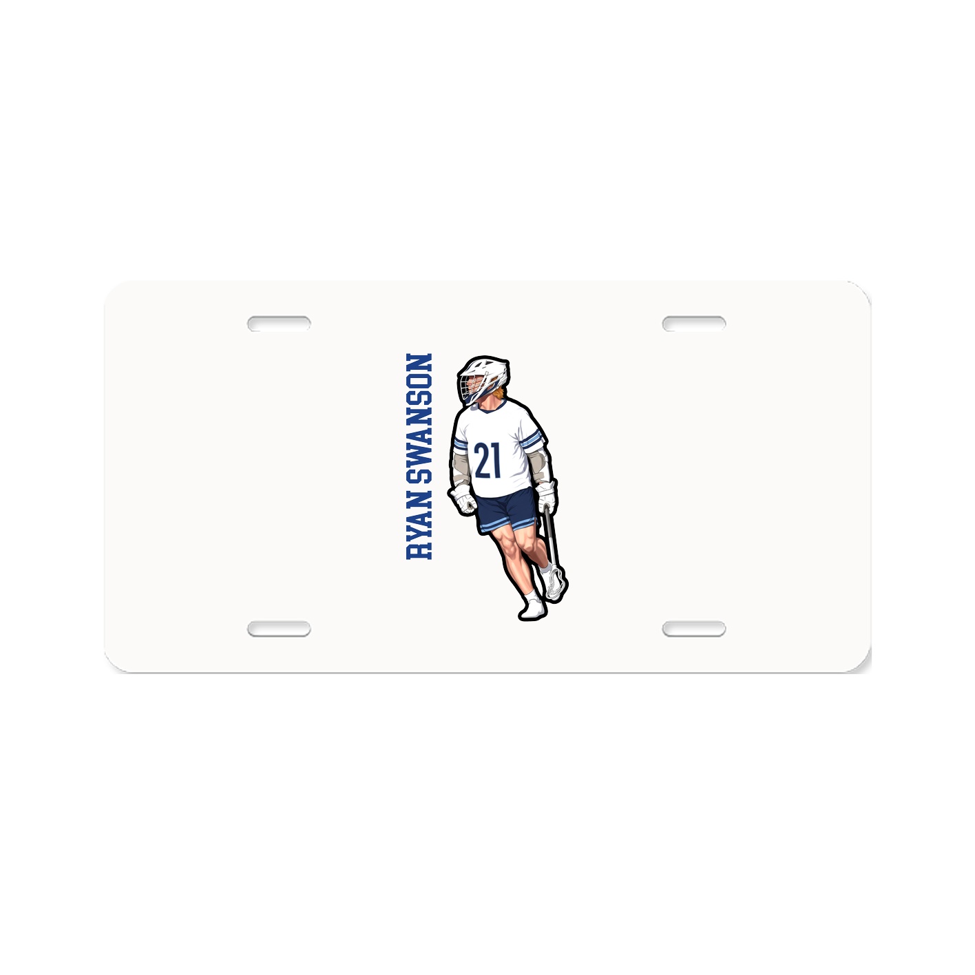 License Plate — Name Vertical in Classic