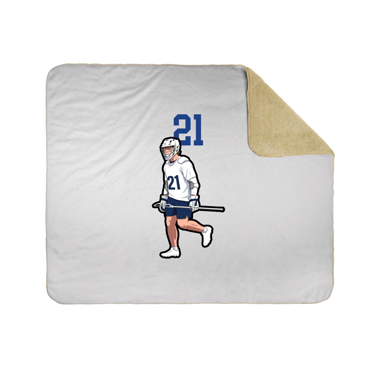Throw Blanket — Number Top in White
