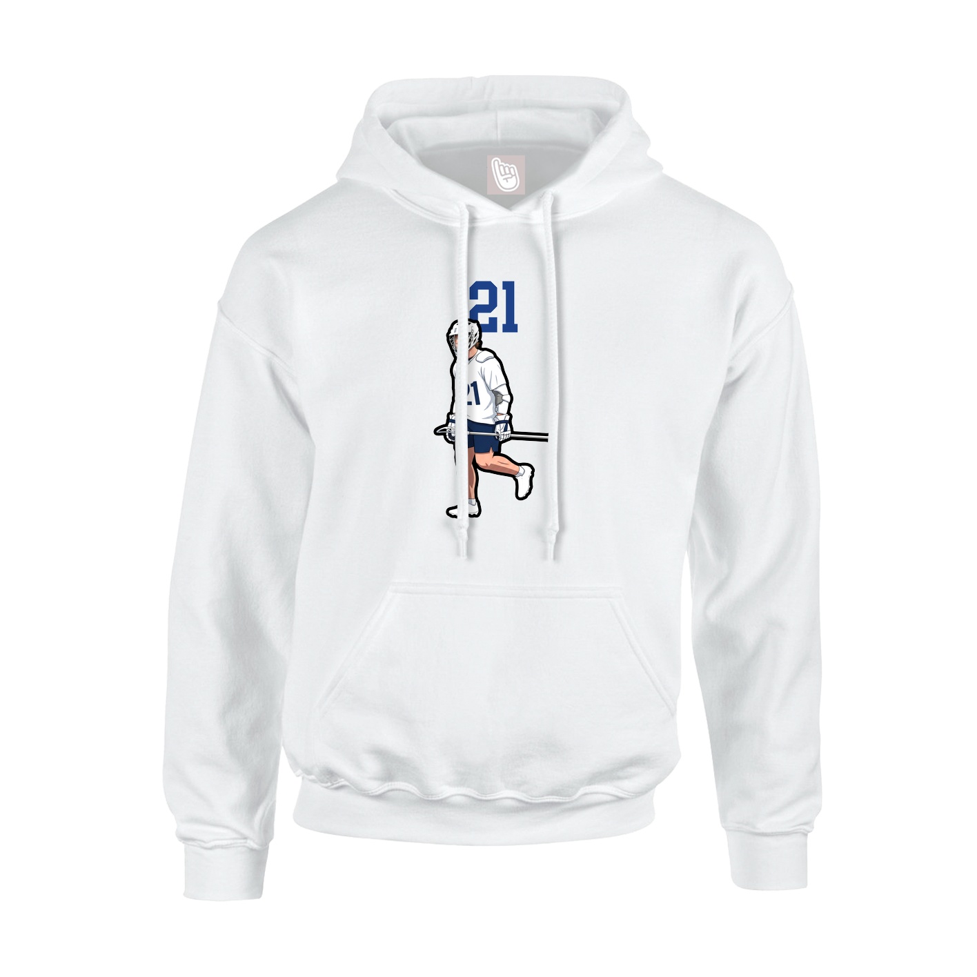 Hoodie — Number Top in White