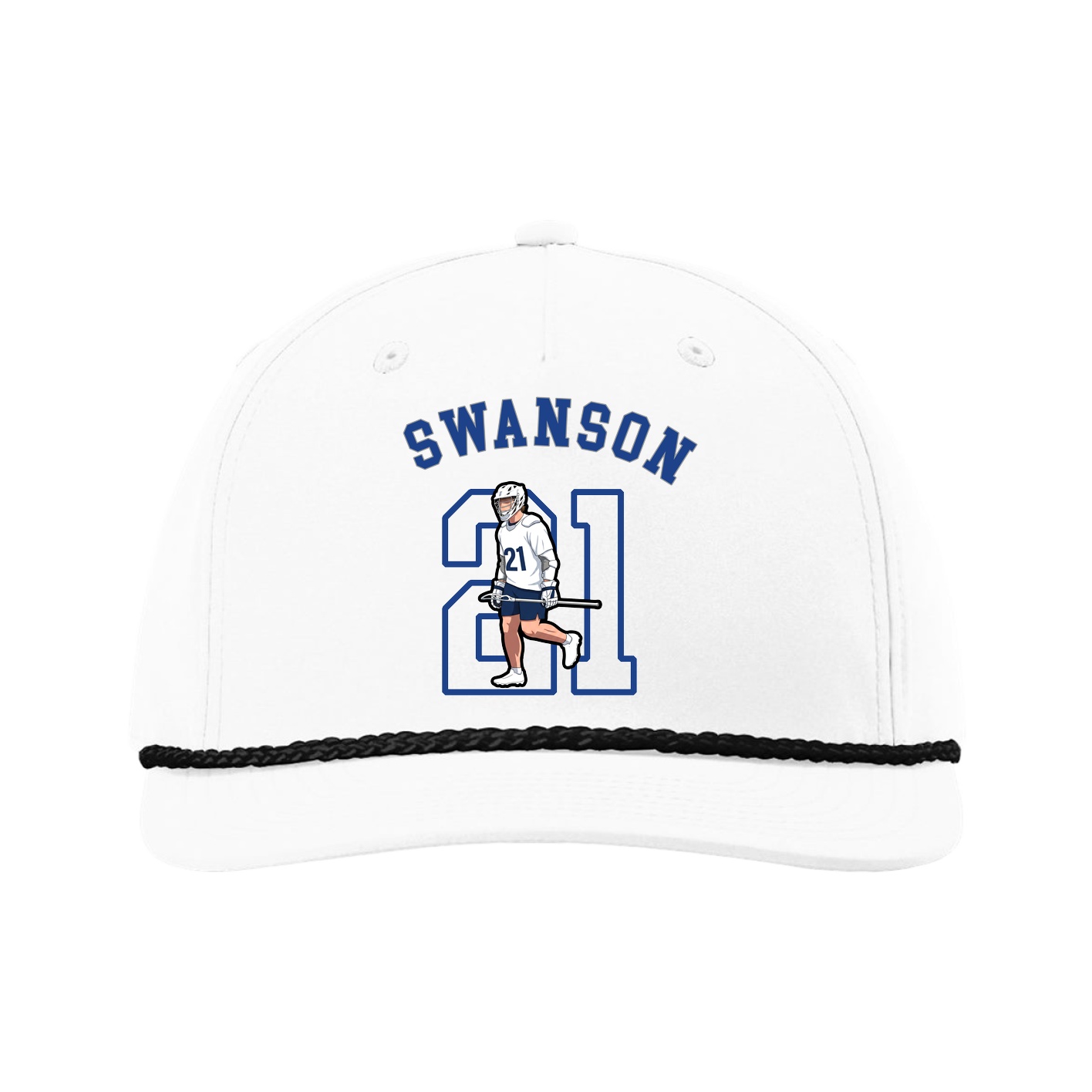 Five-Panel Classic Rope Cap — Shirsey Arch in White